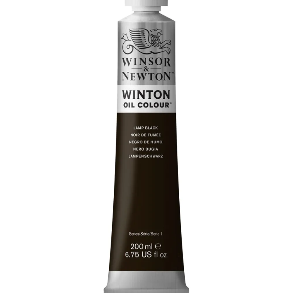 Winsor & Newton Farba olejna Winton Oil Colour - - lamp black, 200 ml