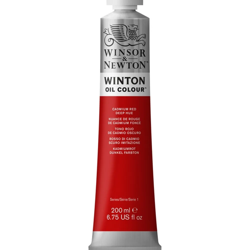 Winsor & Newton Farba olejna Winton Oil Colour - - cadmium red deep hue, 200 ml