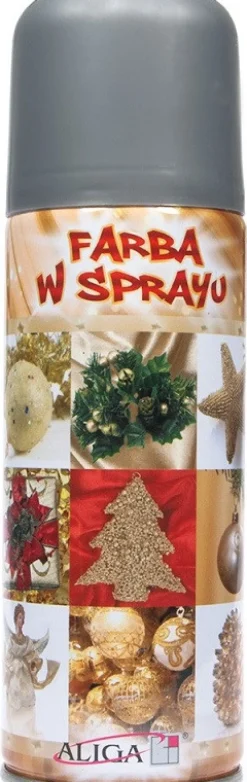 Farba ozdobna w sprayu - srebrna, 250 ml