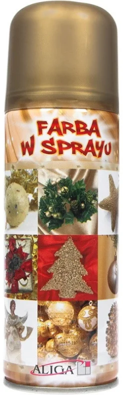 Farba ozdobna w sprayu - złota, 250 ml > Farby Dekoracyjne