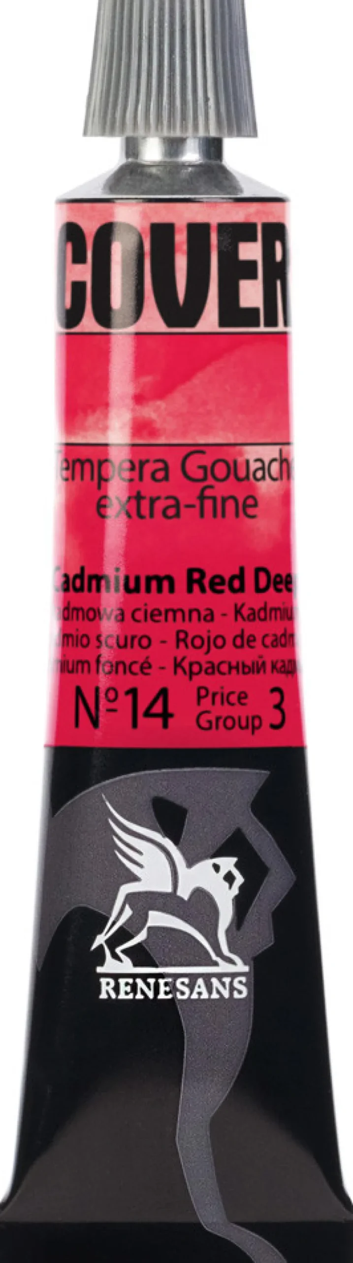 Renesans Farba Tempera Cover - - 14, czerwień kadmowa ciemna, 20 ml