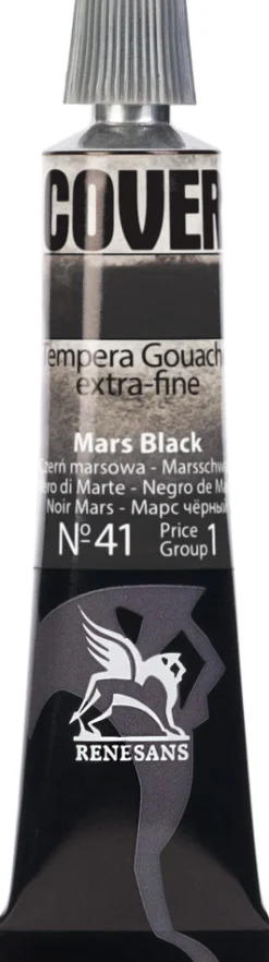 Renesans Farba Tempera Cover - - 41, czerń marsowa, 20 ml