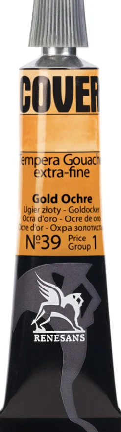 Renesans Farba Tempera Cover - - 39, ugier złoty, 20 ml