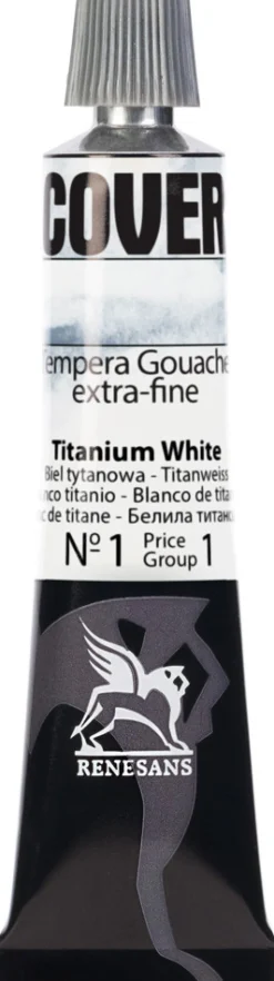 Renesans Farba Tempera Cover - - 01, biel tytanowa, 20 ml ><noscript><img width=