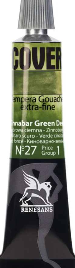 Renesans Farba Tempera Cover - - 27, zieleń cynobrowa ciemna, 20 ml > Farby Gwasze I Tempery