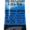 Renesans Farba Tempera Cover - - 25, błękit cyjan, 20 ml