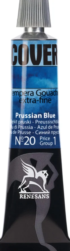 Renesans Farba Tempera Cover - - 20, błękit pruski, 20 ml
