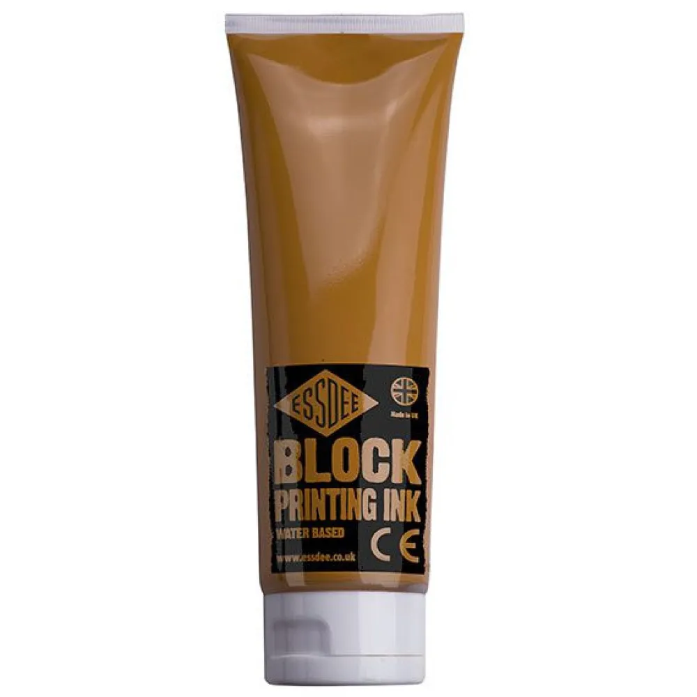 Essdee Farba, tusz do linorytu Block Printing Ink - - Yellow Ochre, 300 ml > Techniki Graficzne