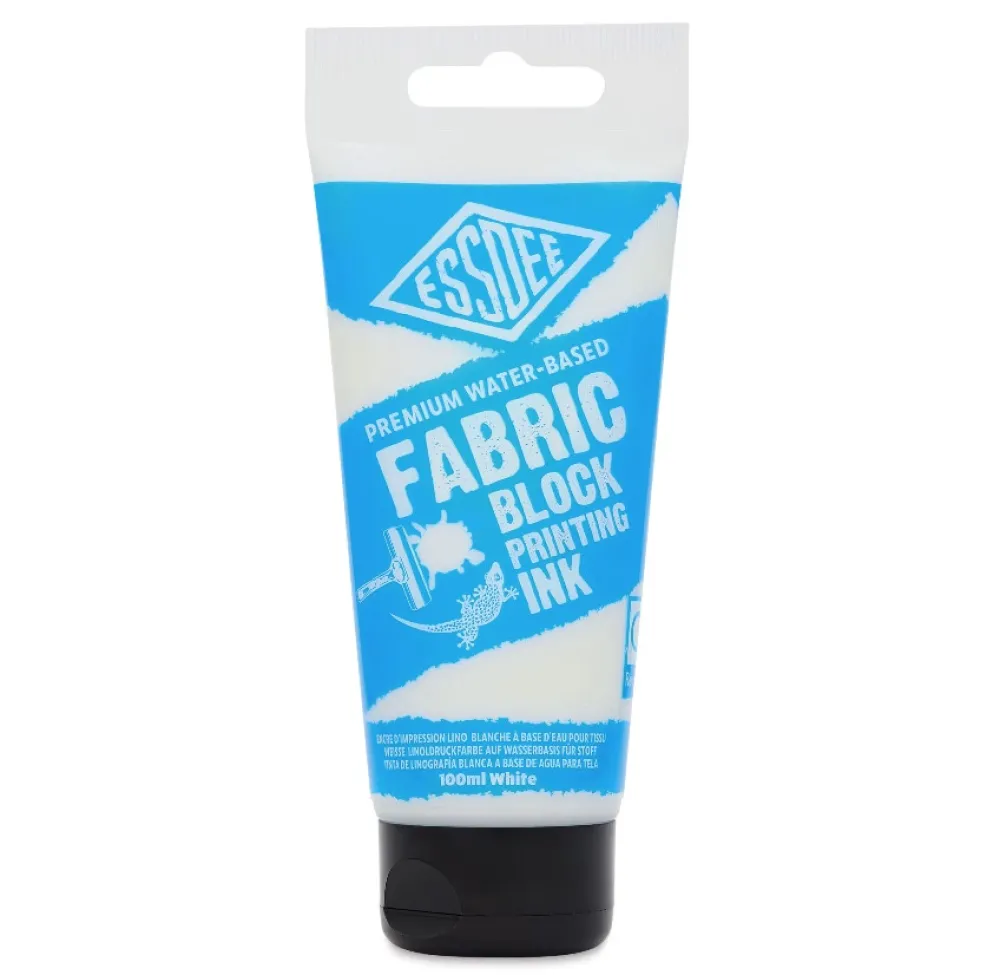 Essdee Farba tusz do linorytu Fabric Block Printing Ink - - White 100 ml