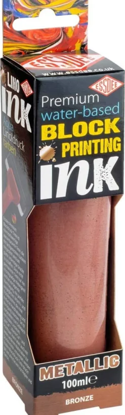 Essdee Farba, tusz do linorytu Ink - - Metallic Bronze, 100 ml