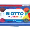 Giotto Farby akwarelowe dla dzieci w plastikowym etui - - 12 kolorów