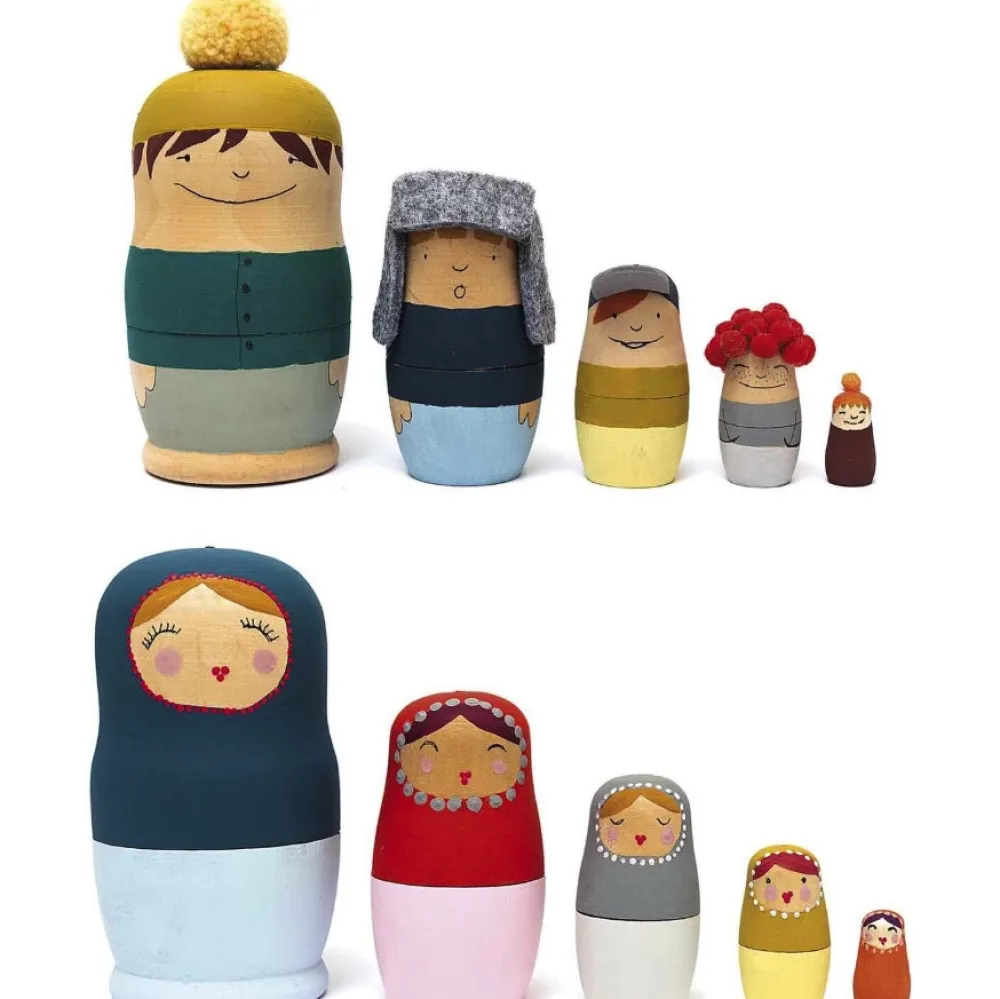 Rico Design Figurki drewniane Matrioszka - - 5 szt. > Drewniane