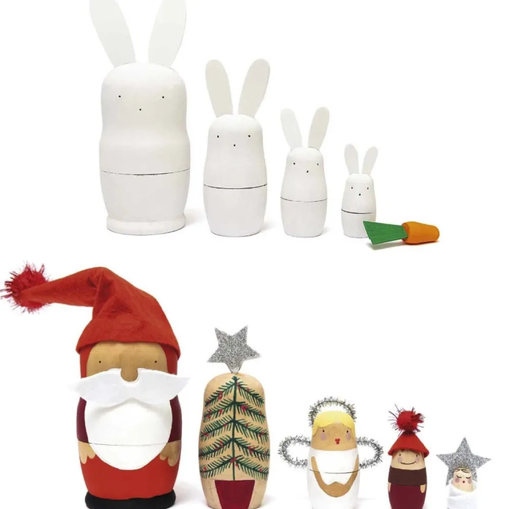 Rico Design Figurki drewniane Matrioszka - - 5 szt. > Drewniane
