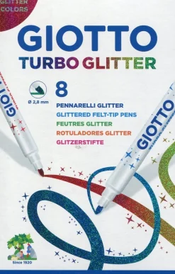 Giotto Flamastry brokatowe Turbo Glitter - - 8 szt. ><noscript><img width=