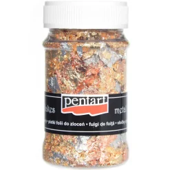 Pentart Folia do złoceń w płatkach - - srebrna, 100 ml > Pozłotnictwo