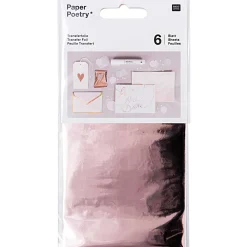 Rico Design Folia transferowa do złoceń - Paper Poetry - różowe złoto, 6 szt.