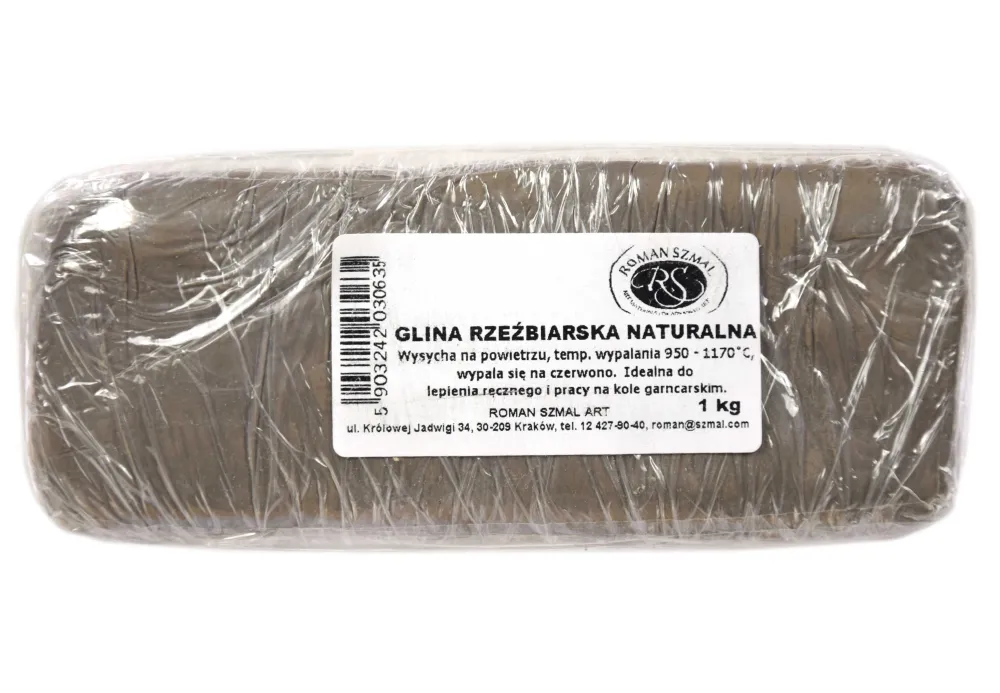 Roman Szmal Glina rzeźbiarska naturalna - - 1 kg > Masy Do Modelowania