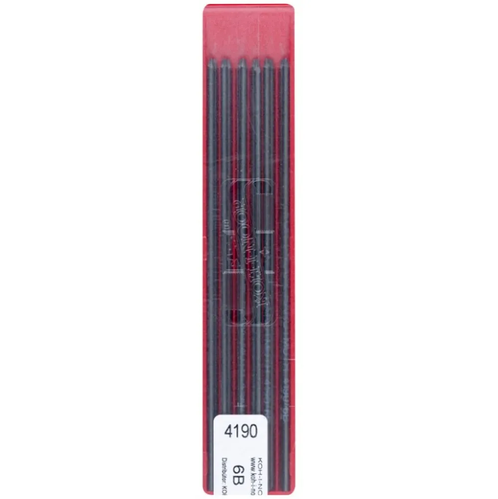 KOH-I-NOOR Grafity do ołówków 2 mm - - 6B, 12 szt.
