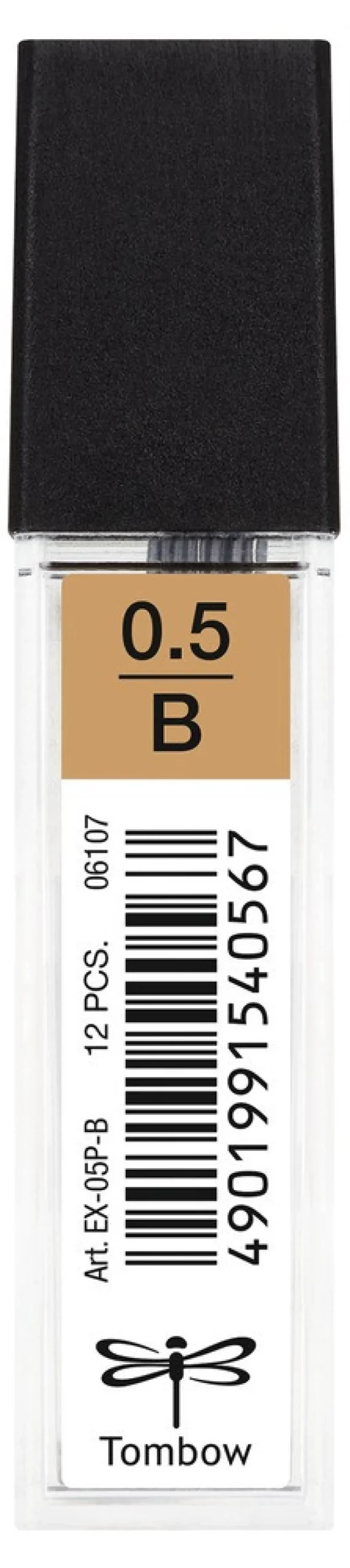Tombow Grafity do ołówków, 0,5 mm - - B, 12 szt. > Wkłady Do Ołówków