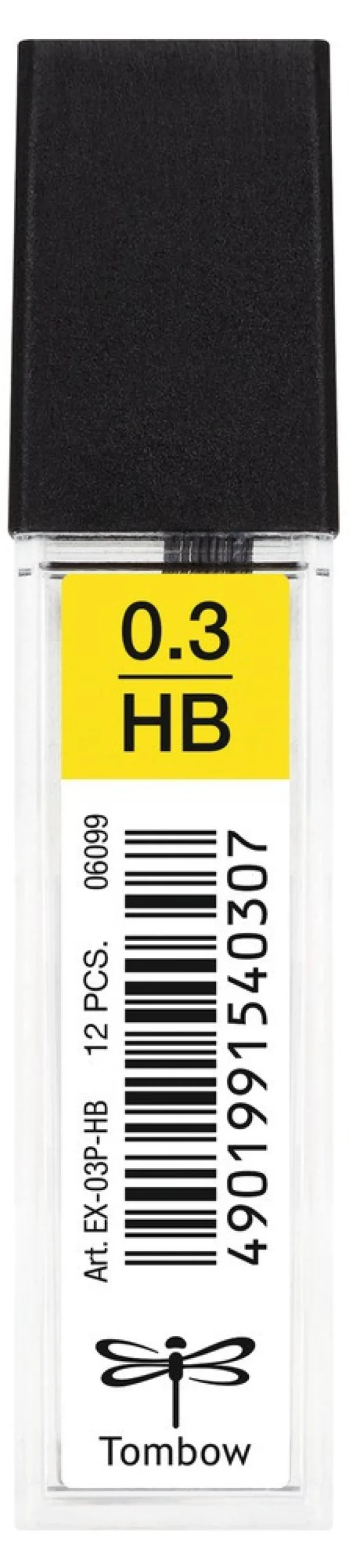 Tombow Grafity do ołówków, 0,3 mm - - HB, 12 szt. > Wkłady Do Ołówków