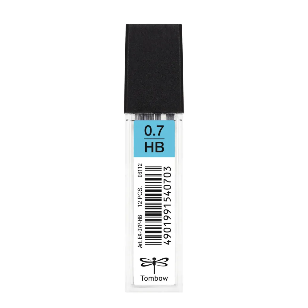 Tombow Grafity do ołówków, 0,7 mm - - HB, 12 szt. > Wkłady Do Ołówków