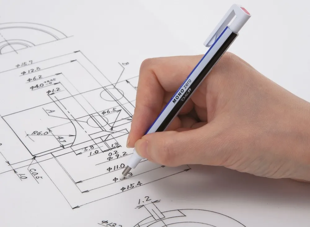 Tombow Gumka automatyczna MONO zero - - okrągła, w paski