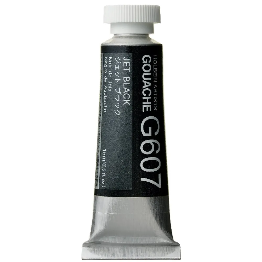 Holbein Gwasz Artists’ Gouache - - Jet Black, 15 ml > Farby Gwasze I Tempery