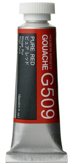 Holbein Gwasz Artists’ Gouache - - Pure Red, 15 ml