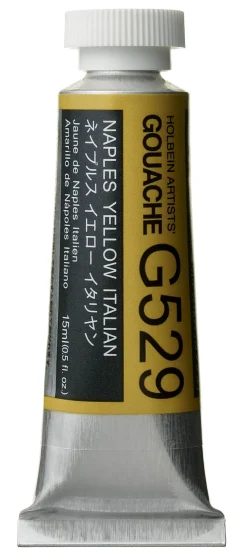 Holbein Gwasz Artists’ Gouache - - Jaune Brillant 1, 15 ml > Farby Gwasze I Tempery