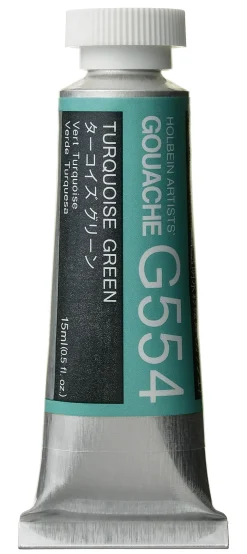 Holbein Gwasz Artists’ Gouache - - Turquoise Green, 15 ml > Farby Gwasze I Tempery