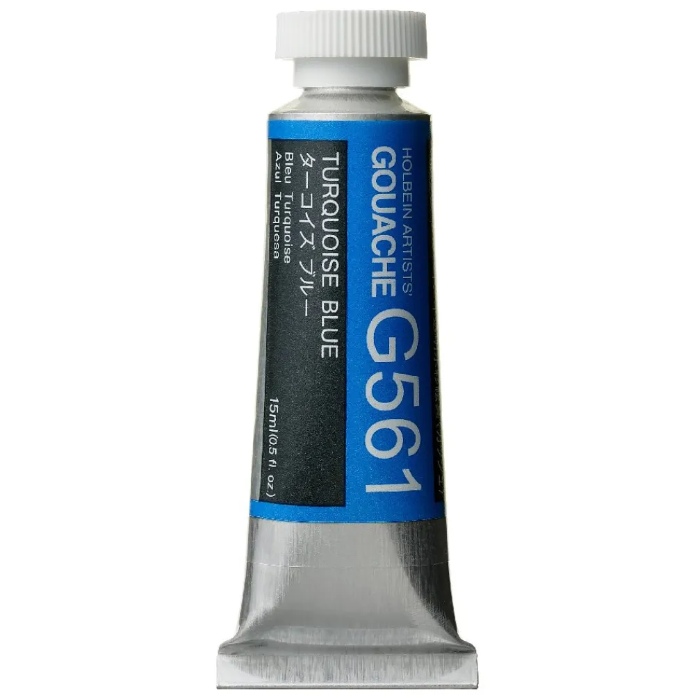 Holbein Gwasz Artists’ Gouache - - Turquoise Blue, 15 ml