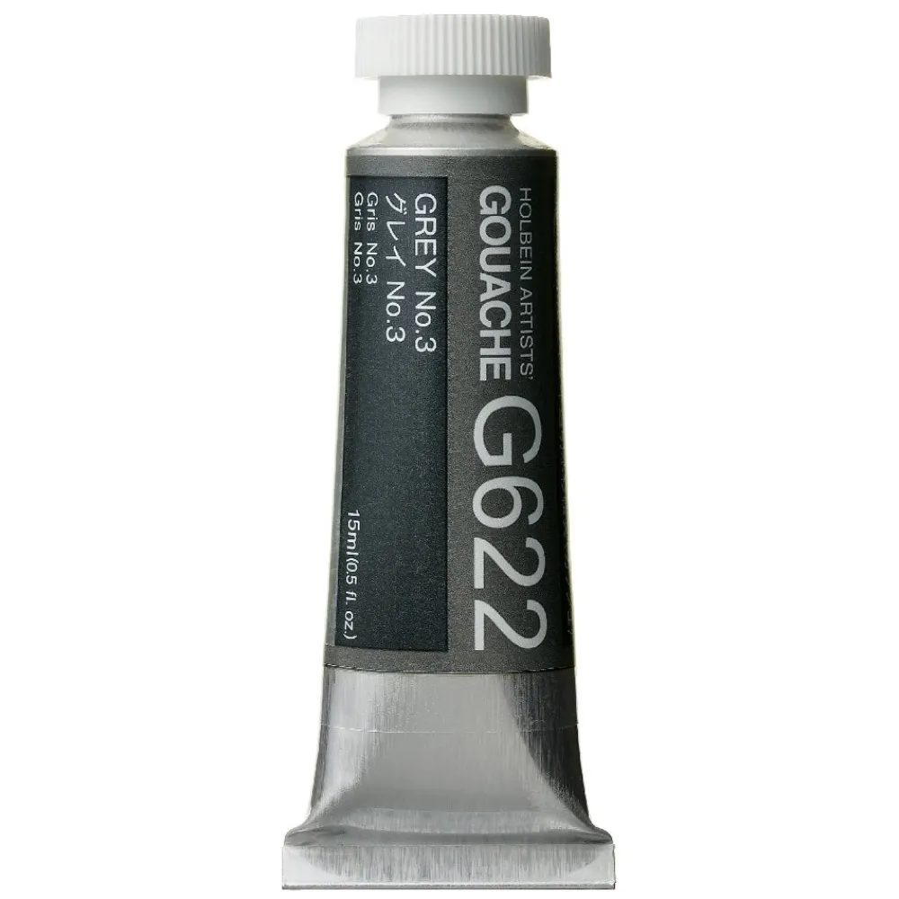 Holbein Gwasz Artists’ Gouache - - Grey no. 3, 15 ml > Farby Gwasze I Tempery