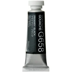 Holbein Gwasz Artists’ Gouache - - Primary Black, 15 ml