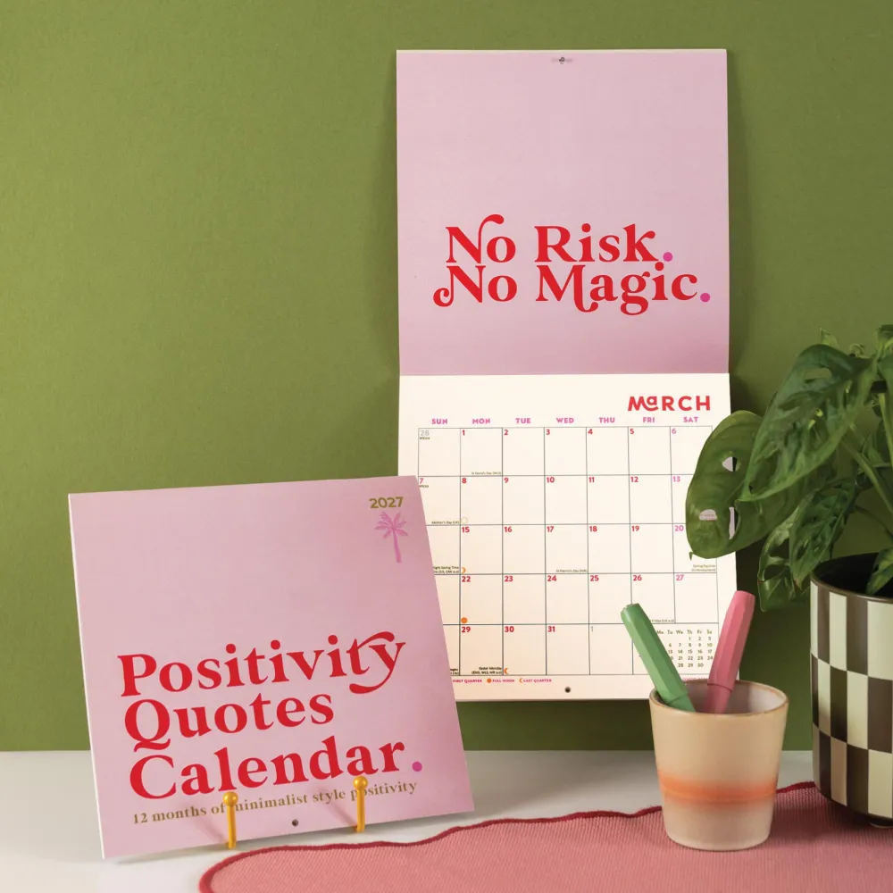 Good Tuesday Kalendarz ścienny 2027 - - Positivity 21 x 21 cm