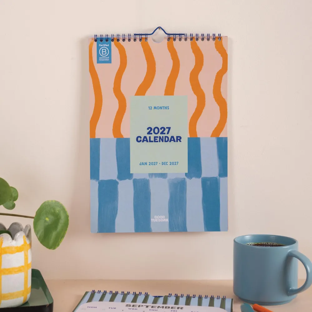 Good Tuesday Kalendarz ścienny 2027 - - Coastal Stripe A4