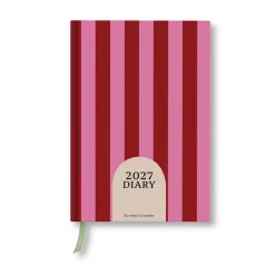Good Tuesday Kalendarz tygodniowy 2027 - - Pink & Red Stripe