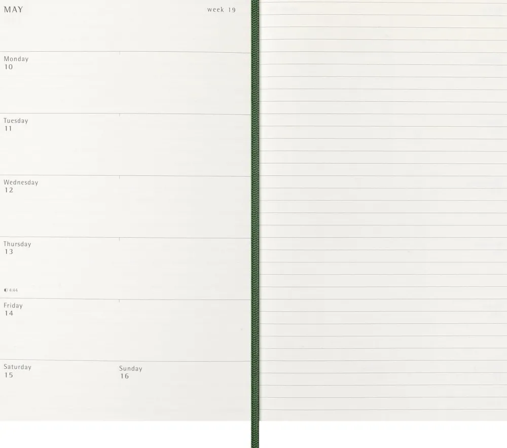 Moleskine Kalendarz tygodniowy 2026/2027 L - - Myrtle Green > Kalendarze Książkowe