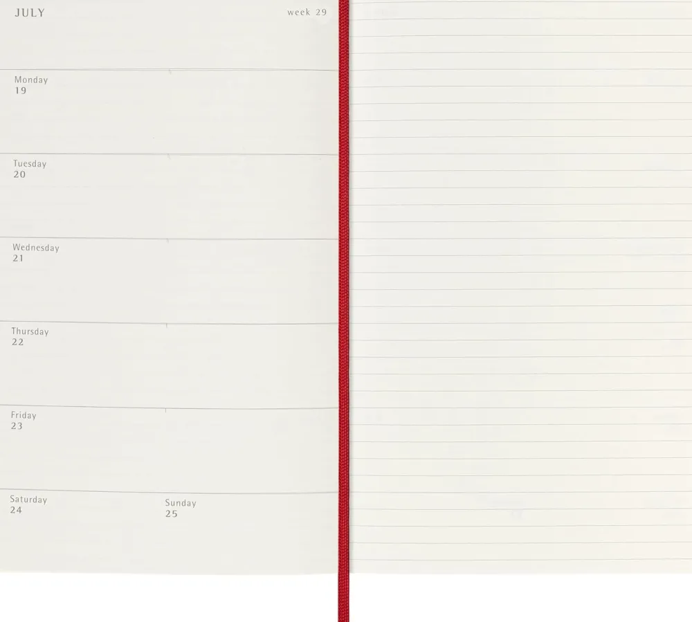 Moleskine Kalendarz tygodniowy 2026/2027 L - - Scarlet Red