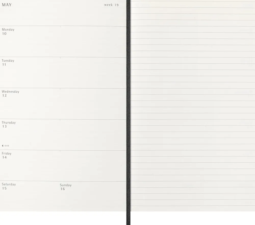 Moleskine Kalendarz tygodniowy 2026/2027 L - - Black