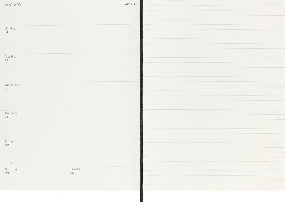 Moleskine Kalendarz tygodniowy 2026/2027 XL - - Black > Kalendarze Książkowe
