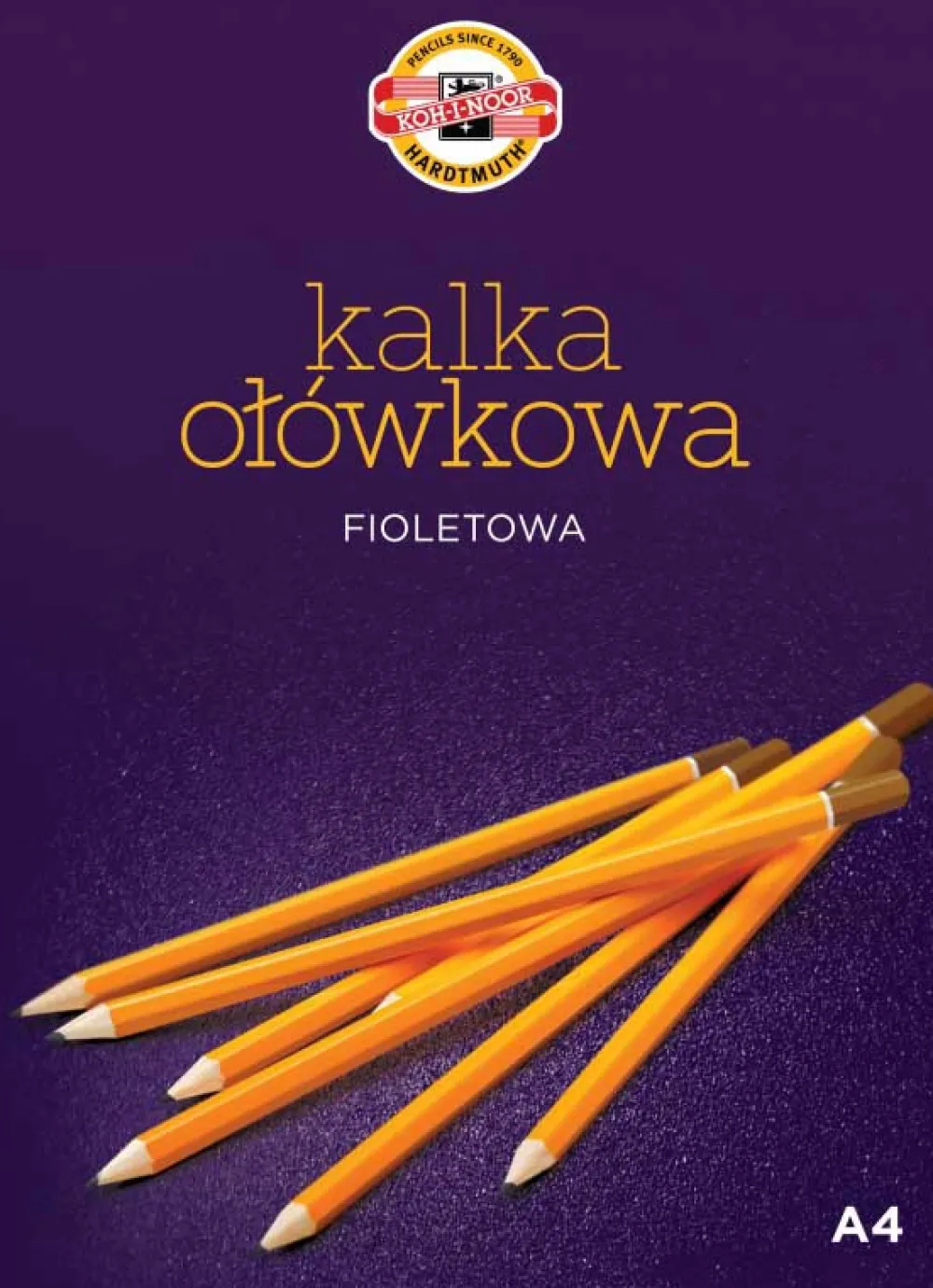 KOH-I-NOOR Kalka ołówkowa A4 - - fioletowa, 25 arkuszy