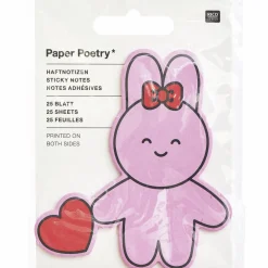 Rico Design Karteczki samoprzylepne Bunny 8,6 x 9,3 cm - Paper Poetry - 25 szt. ><noscript><img width=