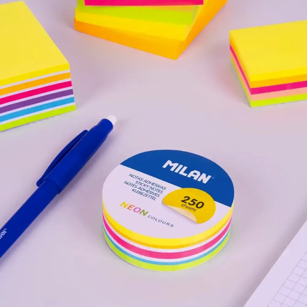 Milan Karteczki samoprzylepne okrągłe - - Fluo 6,7 cm 250 szt. > Karteczki Samoprzylepne