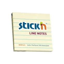 Karteczki samoprzylepne w linie Stick'N - żółte, 20,3 × 15,2 cm, 50 szt. > Karteczki Samoprzylepne