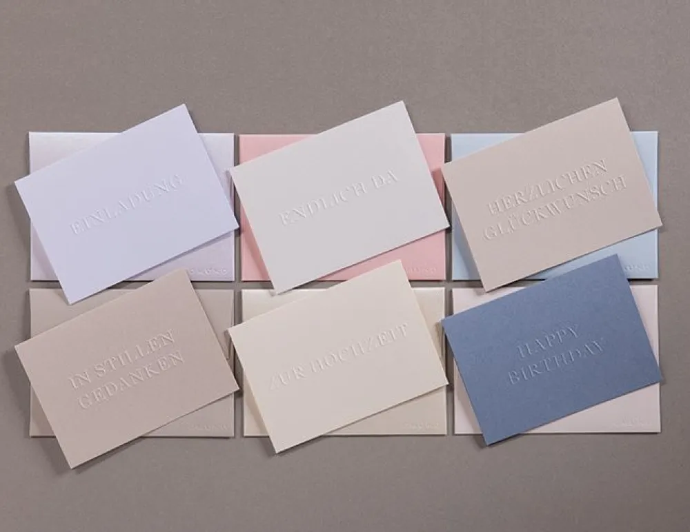 Gmund Kartka okolicznościowa A6 - - Letterpress² Merci > Kartki Okolicznościowe