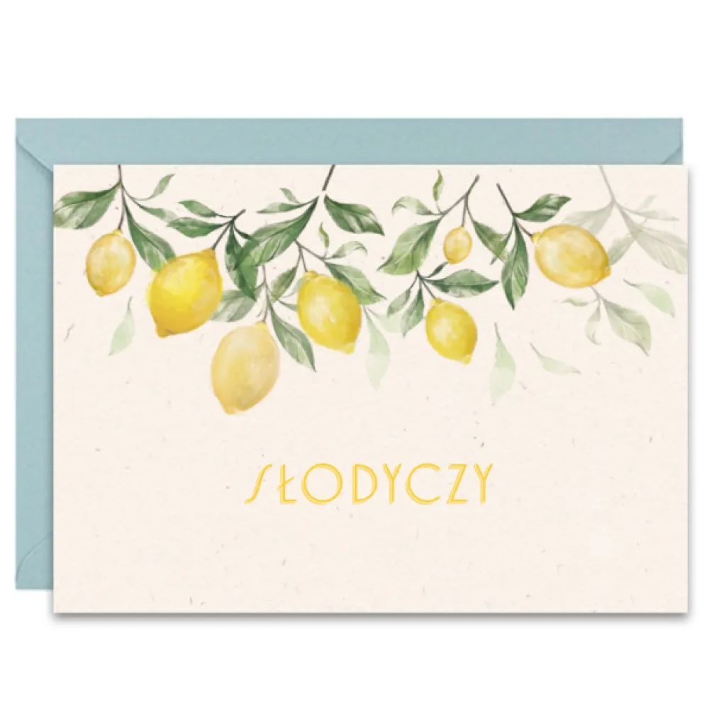 Paper Words Kartka okolicznościowa A6 - Paperwords - Cytryny, Słodyczy