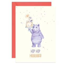 Paper Words Kartka okolicznościowa A6 - Paperwords - Hip hip hurra