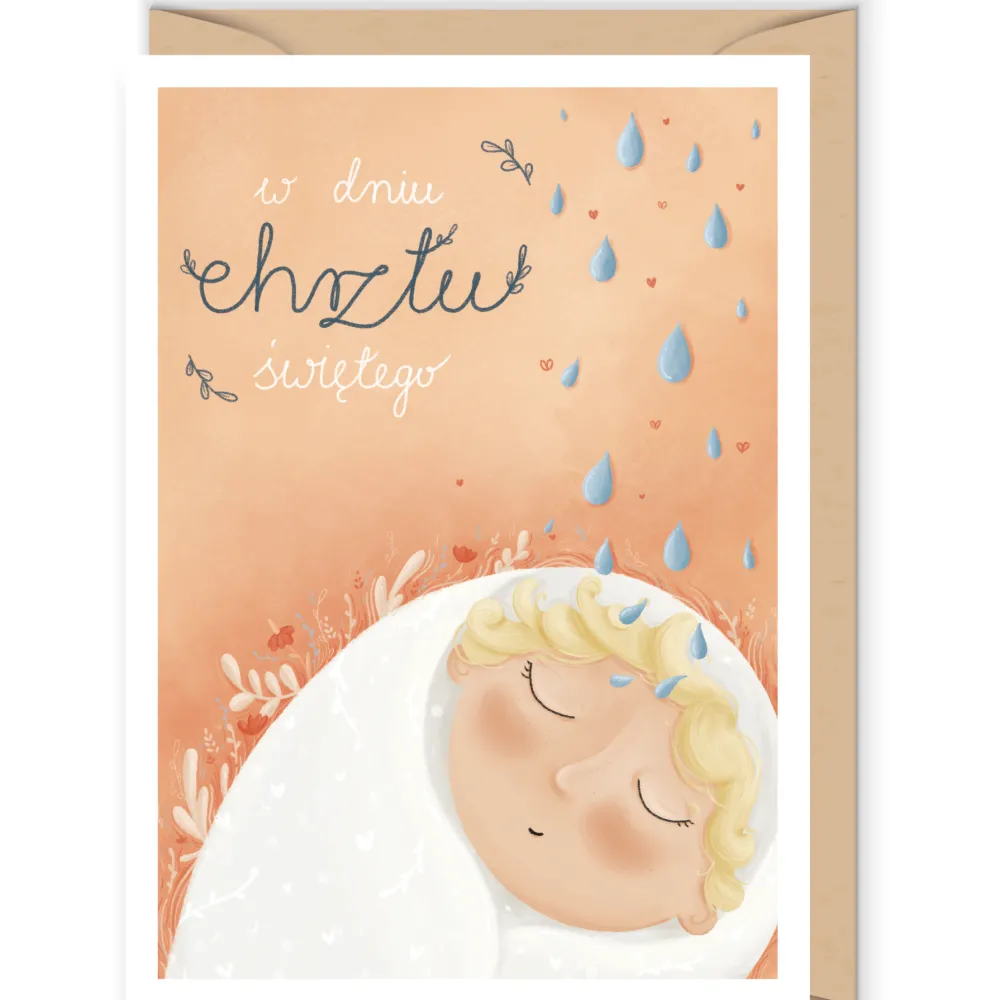 Cudowianki Kartka okolicznościowa - - W dniu chrztu, 12 x 17 cm > Kartki Okolicznościowe