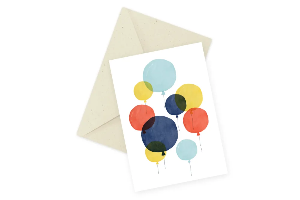 Eokke Kartka okolicznościowa - Eökke - Kolorowe balony > Kartki Okolicznościowe