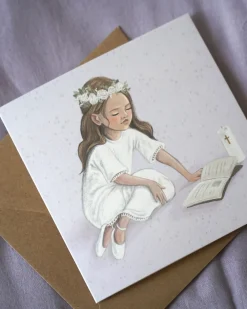 Hi Little Kartka okolicznościowa - - Komunia dziewczynki